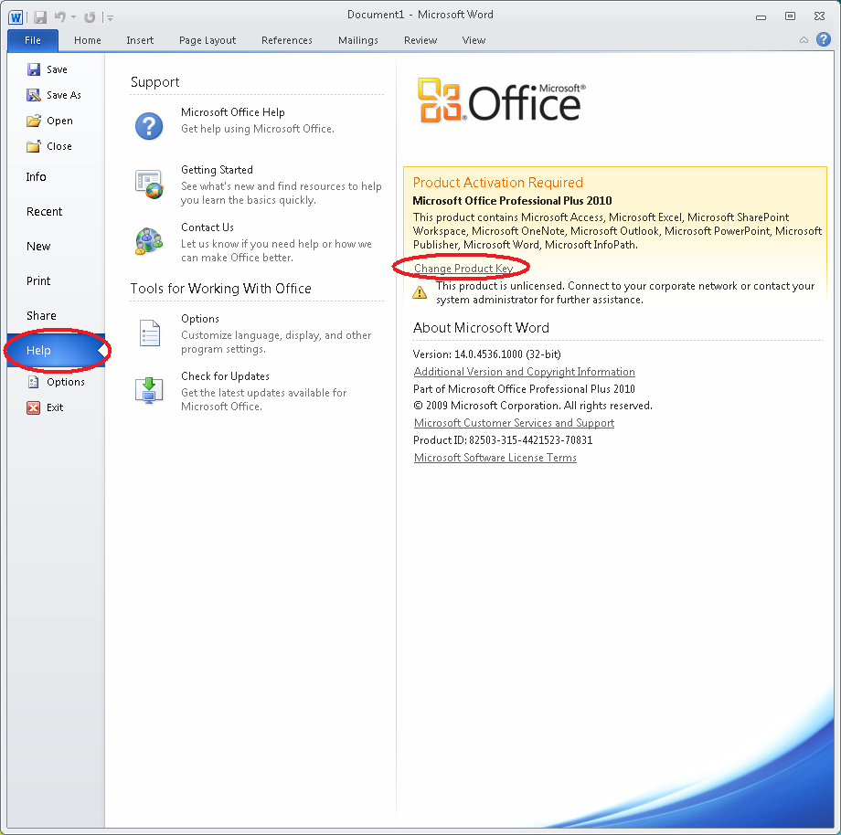 how to find the key code for microsoft office 2007